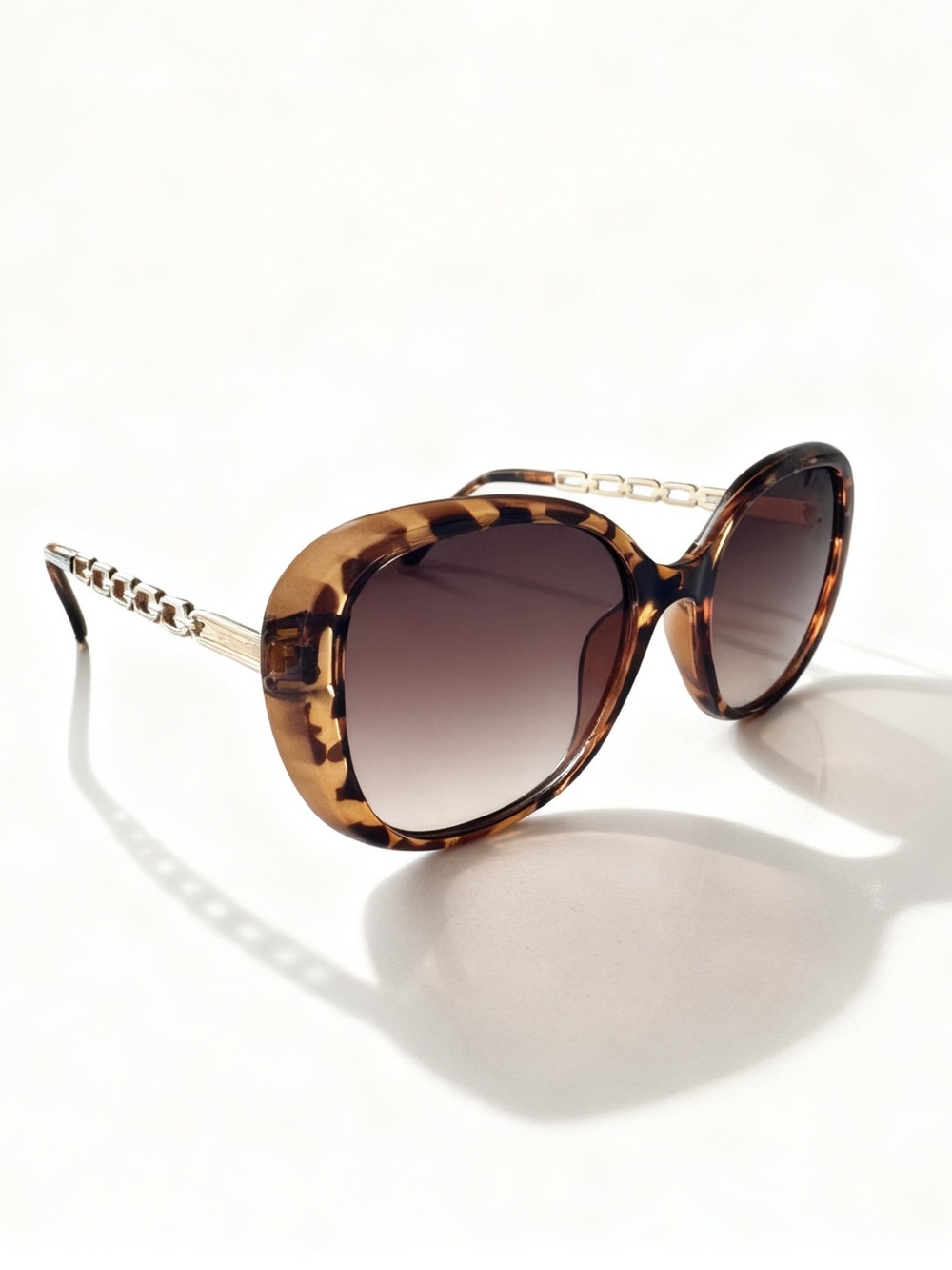 Tortoiseshell Oversized Women's Sunglasses - Brown